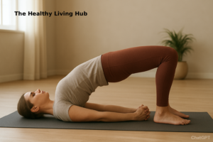 Bridge Pose for PCOS & PCOD Hormone Balance – woman lifting hips in yoga studio