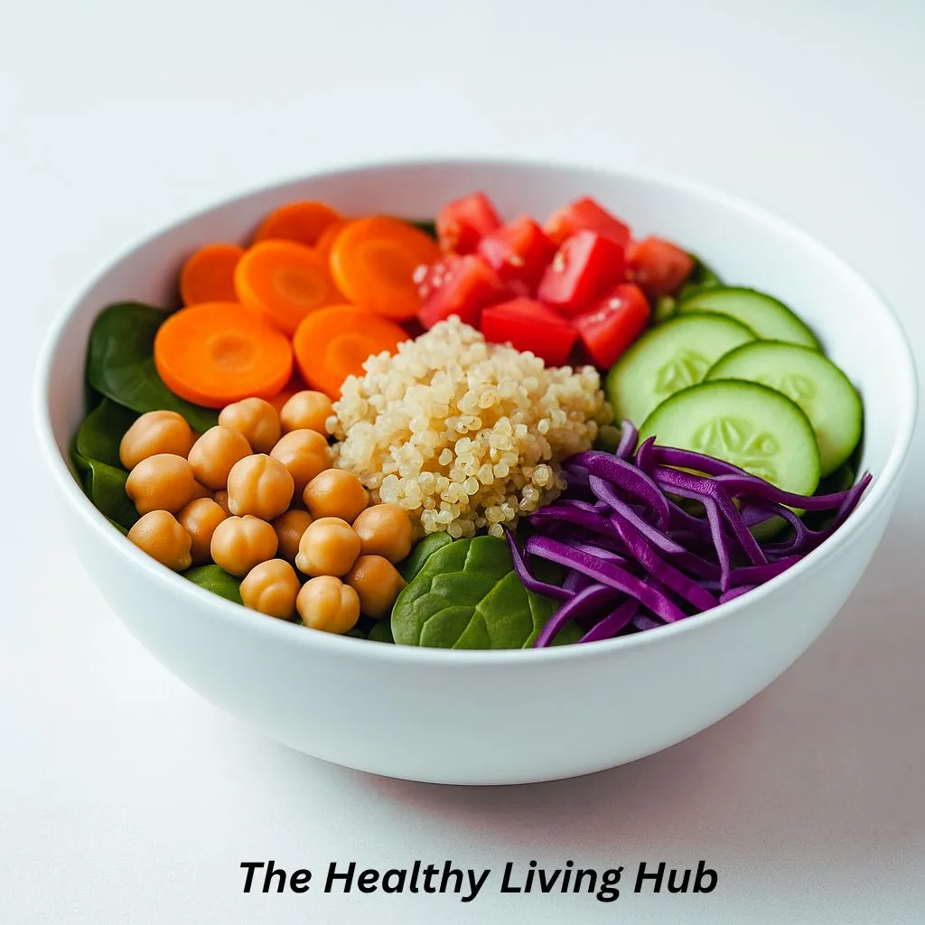 healthy vegetarian salad plate thehealthylivinghub